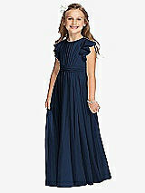 Front View Thumbnail - Midnight Navy Flower Girl Dress FL4038