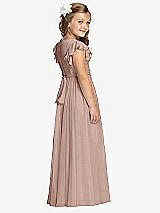 Rear View Thumbnail - Neu Nude Flower Girl Dress FL4038