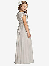 Rear View Thumbnail - Oyster Flower Girl Dress FL4038