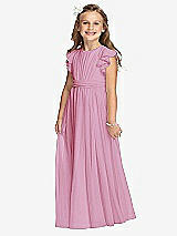 Front View Thumbnail - Powder Pink Flower Girl Dress FL4038