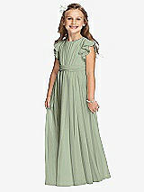 Front View Thumbnail - Sage Flower Girl Dress FL4038