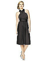 Alt View 3 Thumbnail - Graphite Twist Wrap Convertible Cocktail Dress