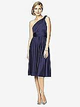 Front View Thumbnail - Amethyst Twist Wrap Convertible Cocktail Dress