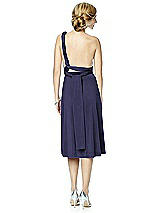 Rear View Thumbnail - Amethyst Twist Wrap Convertible Cocktail Dress