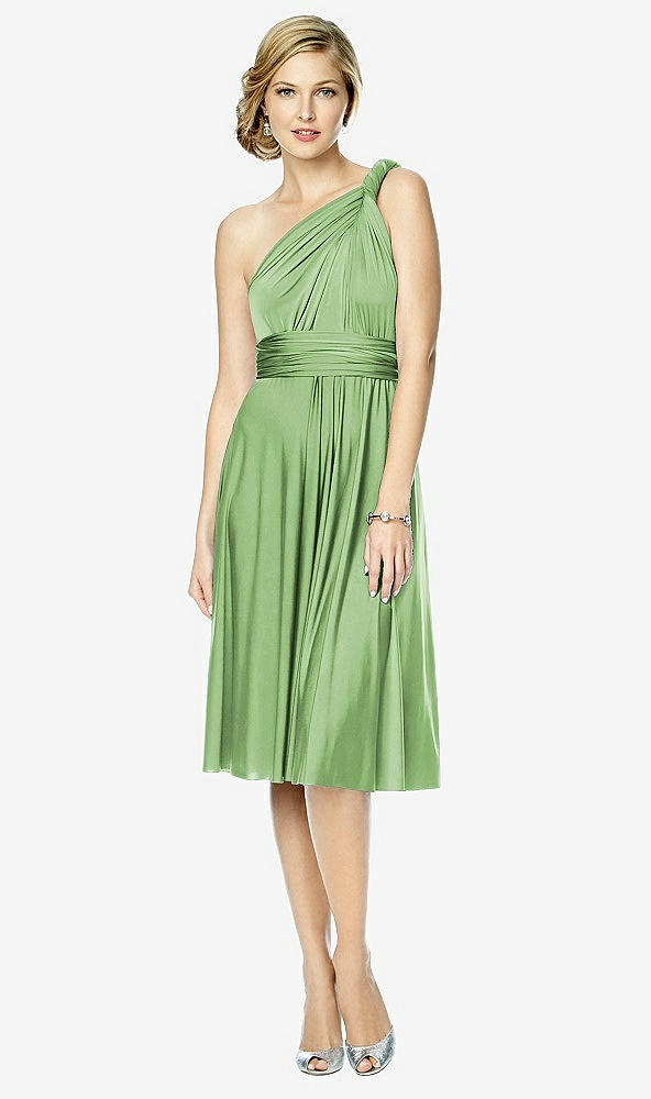 Front View - Apple Slice Twist Wrap Convertible Cocktail Dress