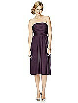 Alt View 5 Thumbnail - Aubergine Twist Wrap Convertible Cocktail Dress