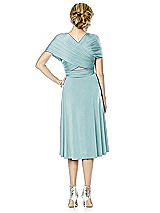 Alt View 2 Thumbnail - Canal Blue Twist Wrap Convertible Cocktail Dress