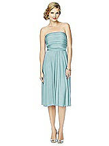 Alt View 5 Thumbnail - Canal Blue Twist Wrap Convertible Cocktail Dress