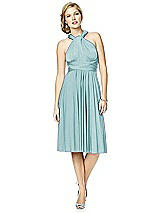 Alt View 7 Thumbnail - Canal Blue Twist Wrap Convertible Cocktail Dress