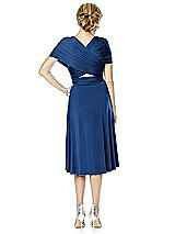 Alt View 2 Thumbnail - Estate Blue Twist Wrap Convertible Cocktail Dress