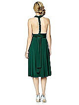 Alt View 4 Thumbnail - Hunter Green Twist Wrap Convertible Cocktail Dress