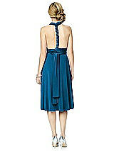 Alt View 4 Thumbnail - Ocean Blue Twist Wrap Convertible Cocktail Dress