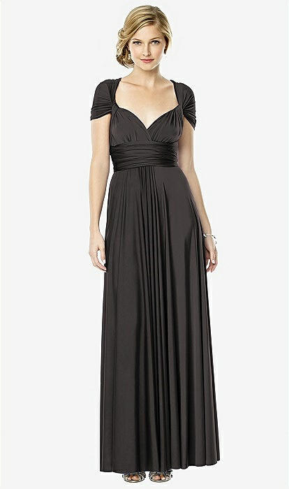 Twist Wrap Convertible Maxi Bridesmaid Dress In Graphite The Dessy Group