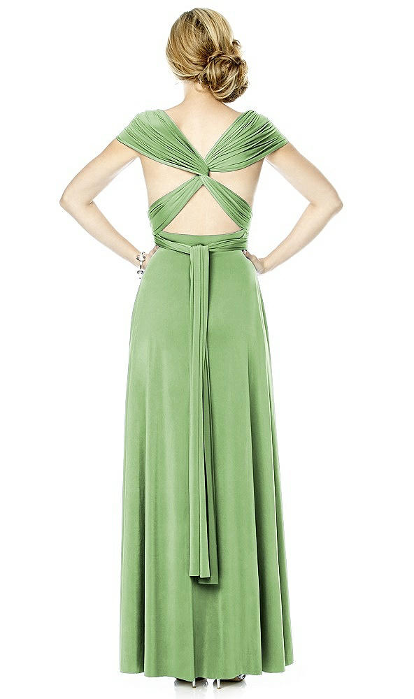 Back View - Apple Slice Twist Wrap Convertible Maxi Dress