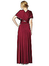 Alt View 2 Thumbnail - Burgundy Twist Wrap Convertible Maxi Dress