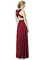 Alt View 6 Thumbnail - Burgundy Twist Wrap Convertible Maxi Dress