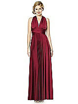 Alt View 7 Thumbnail - Burgundy Twist Wrap Convertible Maxi Dress