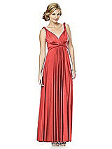 Alt View 3 Thumbnail - Perfect Coral Twist Wrap Convertible Maxi Dress