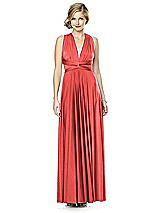 Alt View 5 Thumbnail - Perfect Coral Twist Wrap Convertible Maxi Dress