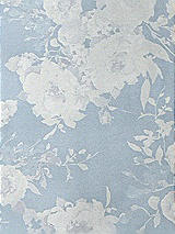 Front View Thumbnail - Porcelain Blue Seraphina Floral Satin Twill Fabric by the Yard