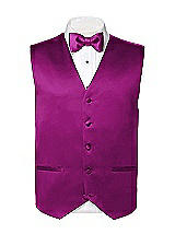 Rear View Thumbnail - Persian Plum Matte Satin Tuxedo Vests by After Six