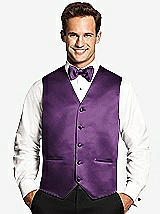 Front View Thumbnail - African Violet Matte Satin Tuxedo Vests by After Six