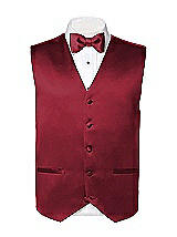 Rear View Thumbnail - Claret Matte Satin Tuxedo Vests by After Six