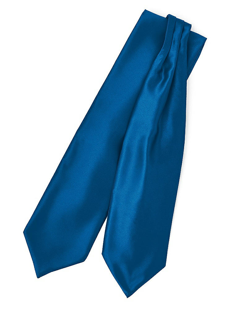 Front View - Cerulean Matte Satin Cravats by After Six