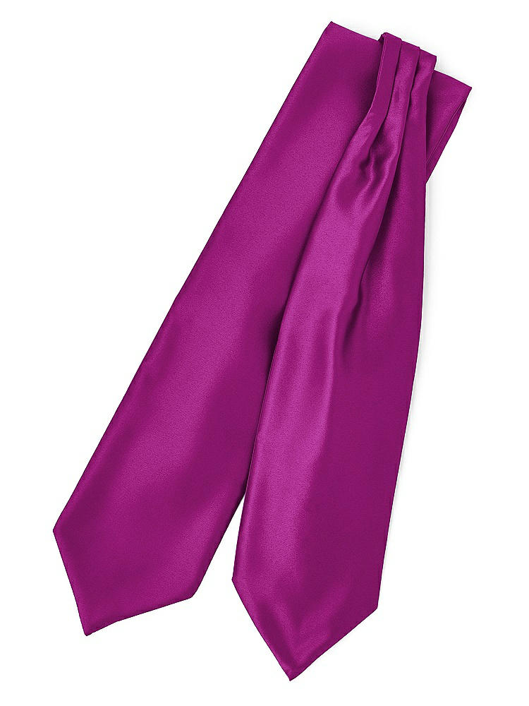 Front View - Persian Plum Matte Satin Cravats by After Six