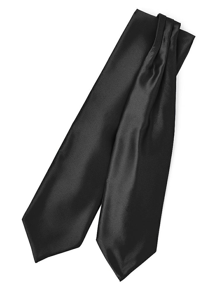 Front View - Black Matte Satin Cravats by After Six