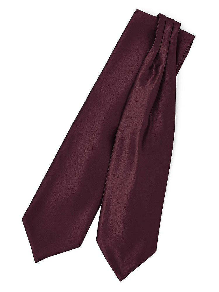 Front View - Bordeaux Matte Satin Cravats by After Six