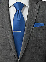 Rear View Thumbnail - Lapis Matte Satin Pocket Squares by After Six