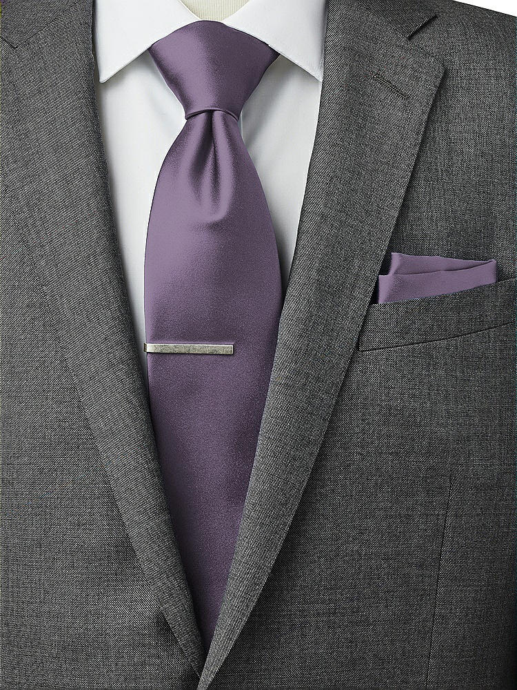 Back View - Lavender Matte Satin Pocket Squares by After Six