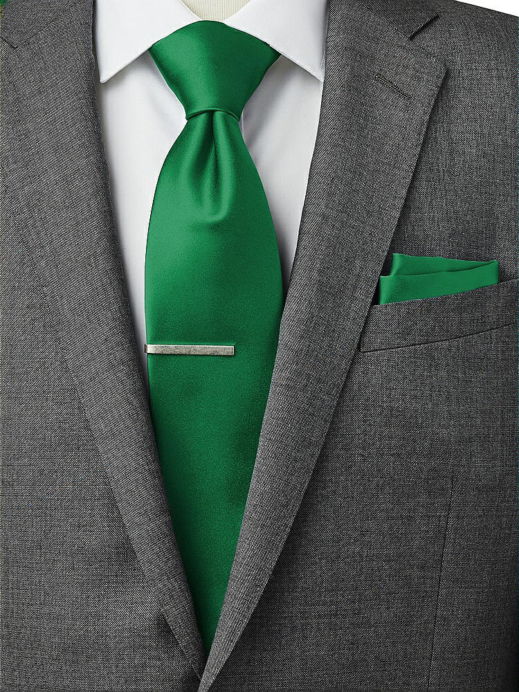 Back View - Shamrock Matte Satin Pocket Squares by After Six