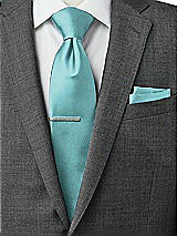 Rear View Thumbnail - Spa Matte Satin Pocket Squares by After Six