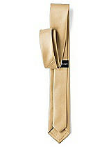 Rear View Thumbnail - Venetian Gold Matte Satin Narrow Ties by After Six