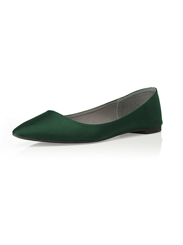 Back View - Hampton Green Chelsea Satin Ballet Wedding Flats