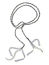 Front View Thumbnail - Silver Rhinestone and Ribbon Woven Lariat