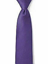 Front View Thumbnail - Regalia - PANTONE Ultra Violet Matte Satin Boy's 14" Zip Necktie by After Six