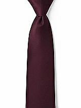 Front View Thumbnail - Bordeaux Matte Satin Boy's 14" Zip Necktie by After Six