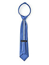 Rear View Thumbnail - Cornflower Matte Satin Boy's 14" Zip Necktie by After Six