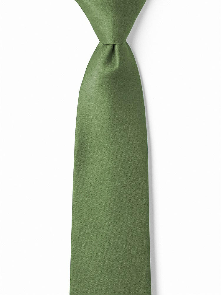 Front View - Clover Matte Satin Boy's 14" Zip Necktie by After Six