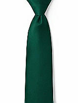 Front View Thumbnail - Hunter Green Matte Satin Boy's 14" Zip Necktie by After Six