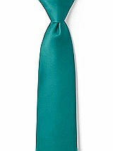 Front View Thumbnail - Jade Matte Satin Boy's 14" Zip Necktie by After Six