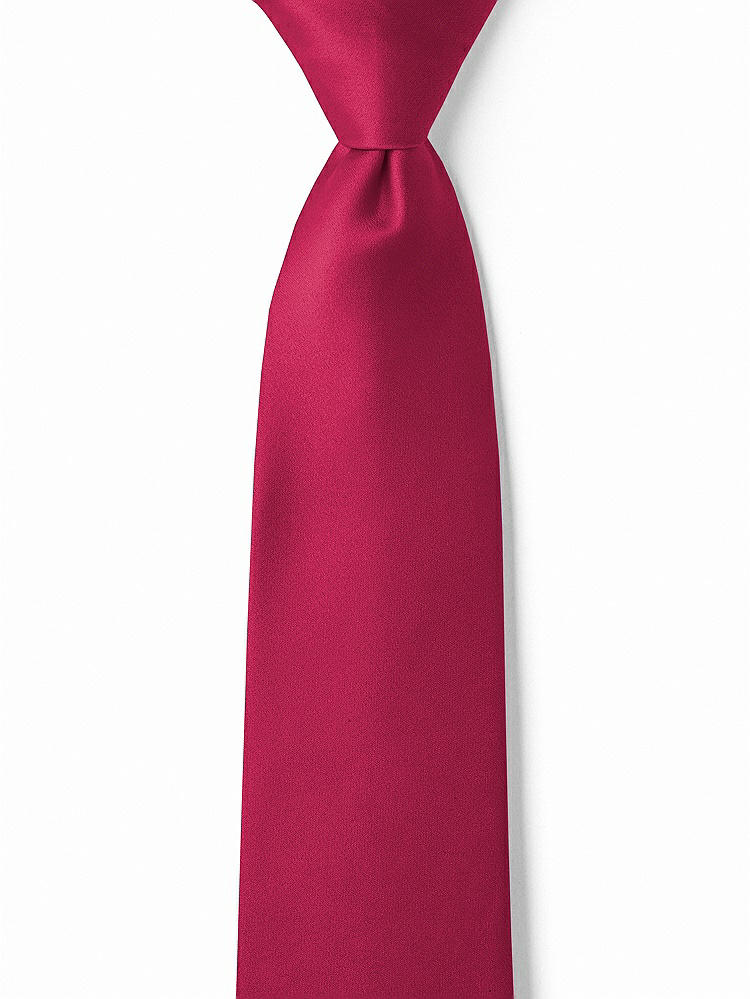 Front View - Valentine Matte Satin Boy's 14" Zip Necktie by After Six