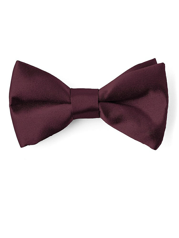 Front View - Bordeaux Matte Satin Boy's Clip Bow Tie by After Six