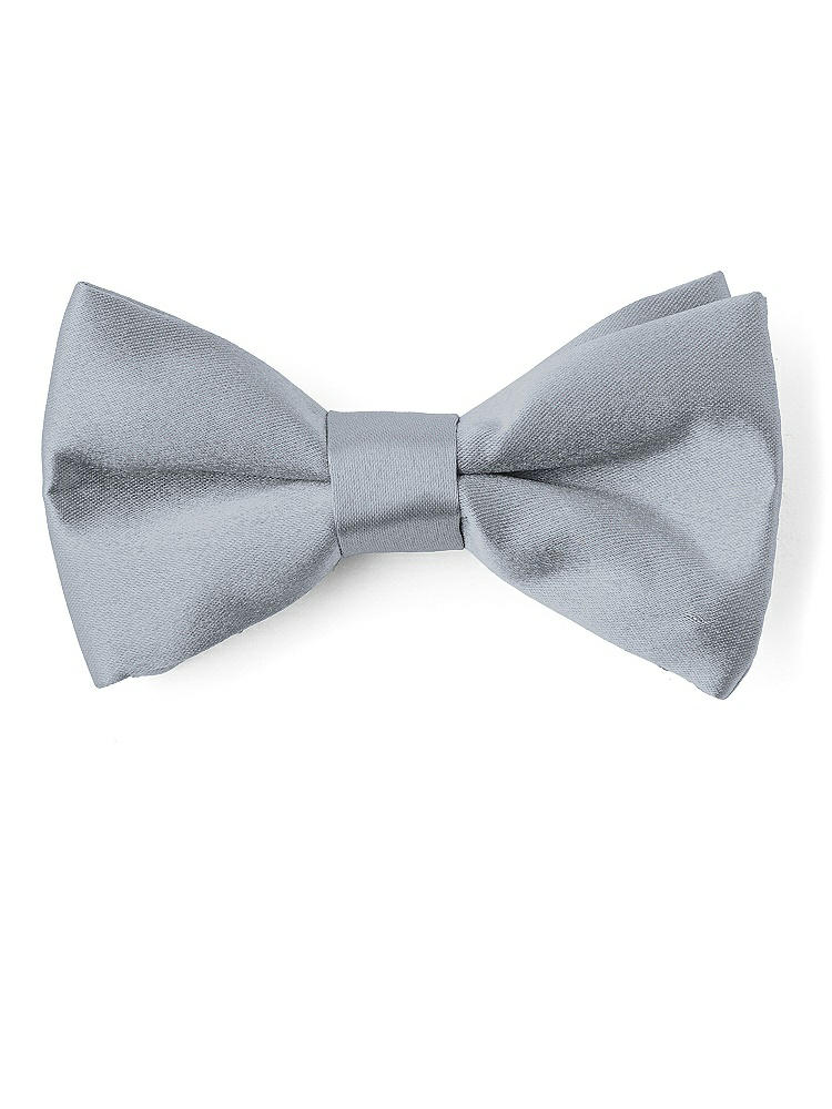 Front View - Platinum Matte Satin Boy's Clip Bow Tie by After Six