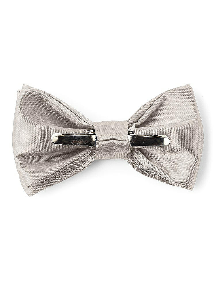 Back View - Taupe Matte Satin Boy's Clip Bow Tie by After Six