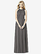 Front View Thumbnail - Caviar Gray After Six Bridesmaid Dress 6704