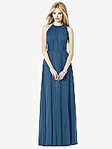 Front View Thumbnail - Dusk Blue After Six Bridesmaid Dress 6704